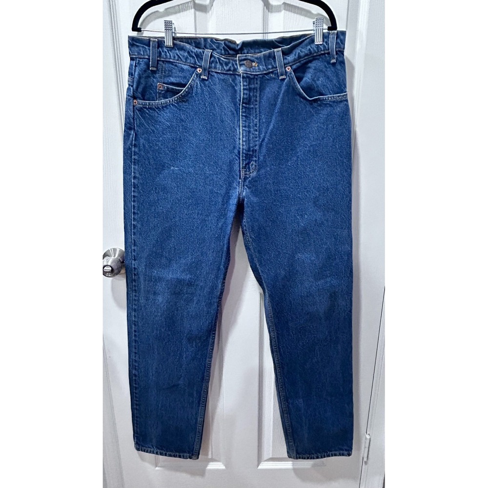 Levis 505 Orange Tab Medium Wash Blue Denim Jeans Vintage 1995 38 X 32 Pristine
